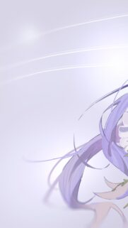 Minimalist Lavender Anime Girl Hair Aesthetic Mobile Wallpaper