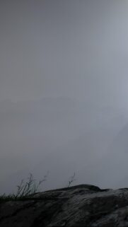 Minimalist Misty Mountain Peak Phone Wallpaper for Mobile Screen