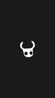 Minimalist Hollow Knight Mask Icon Dark Mobile Wallpaper