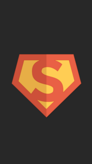 Minimalist Superman Logo Vector Mobile Wallpaper – High Resolution Design