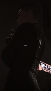 Cyberpunk Woman Silhouette Dark Aesthetic Mobile Wallpaper