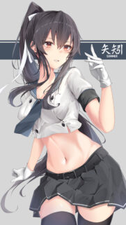 Stunning Anime Girl with Long Dark Hair and Sailor Uniform Wallpaper for Mobile