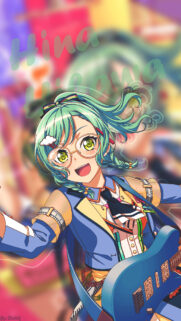 Hina Hikawa BanG Dream Anime Girl Playing Electric Guitar Mobile Wallpaper
