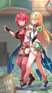 Pyra and Mythra Anime Girls High Quality Mobile Wallpaper