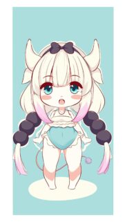 Cute Kanna Kamui Chibi Dragon Girl Aesthetic Anime Mobile Wallpaper