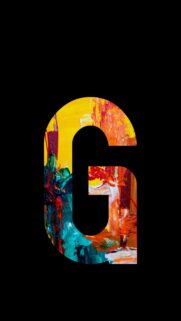 Abstract Letter G Artistic Paint Splatter Mobile Wallpaper HD