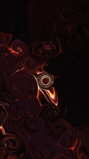 Abstract Liquid Gold and Dark Obsidian Flow Mobile Wallpaper