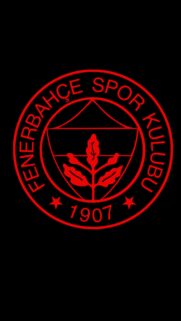 Minimalist Fenerbahçe SK Red Logo Wallpaper for Mobile