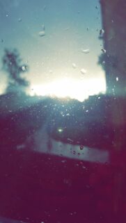 Aesthetic Rainy Window Sunset View Mobile Wallpaper