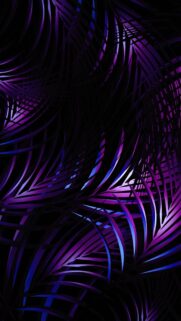 Neon Palm Leaf Abstract Dark Aesthetic Mobile Wallpaper