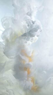 Ethereal White and Soft Yellow Ink Smoke Abstract Mobile Wallpaper