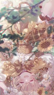 Anime Girl with Sunflowers Aesthetic Mobile Wallpaper High Resolution