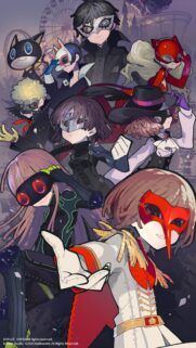 Persona 5 Phantom Thieves Chibi Anime Style Premium Mobile Wallpaper