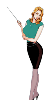 Beautiful Blonde Teacher Anime Character Illustration High Resolution Wallpaper