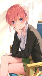 Beautiful Anime Girl Ichika Nakano Portrait Aesthetic High Quality Wallpaper