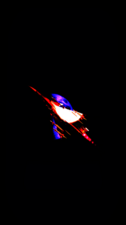 Abstract Sci-Fi Glitch Art Wallpaper with Glowing Red and Blue Elements