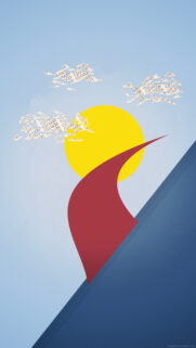 Minimalist Typography Clouds and Sun Digital Art Wallpaper