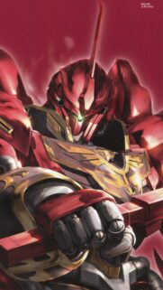 MSN-06S Sinanju Gundam Mobile Suit Red Mecha Wallpaper