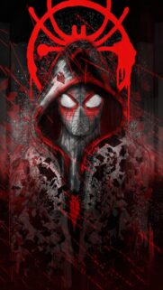 Miles Morales Spider-Man Hooded Sketch Art Wallpaper for Mobile