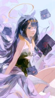 Ninomae Inanis VTuber Anime Girl With Takodachi Art Wallpaper for Mobile