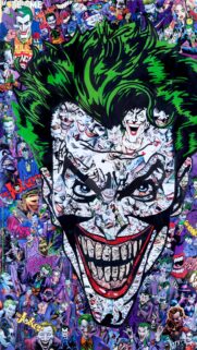 The Joker Collage Art Mobile Wallpaper: Iconic Villain Aesthetic for Your Screen