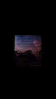 Aesthetic Window View with Sunset Sky and Blinds Minimalist Phone Wallpaper