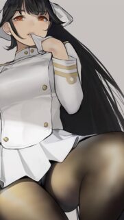 Beautiful Anime Girl in Military Uniform Aesthetic Phone Wallpaper HD