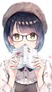 Anime Girl Reading Book Aesthetic High Quality Mobile Wallpaper