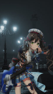 Tae Hanazono BanG Dream Anime Girl with Electric Guitar Night Wallpaper