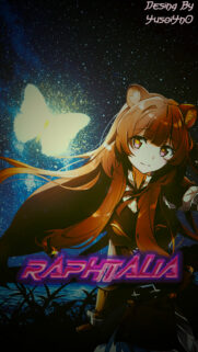 Raphtalia Anime Girl Night Sky Wallpaper with Glowing Butterfly
