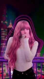 Lisa Blackpink Aesthetic Neon City Lights Mobile Wallpaper HD
