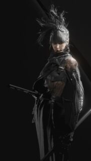 Cyberpunk Samurai Warrior Digital Art High Resolution Wallpaper