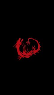 Minimalist Red MSI Dragon Logo Aesthetic Wallpaper for Mobile