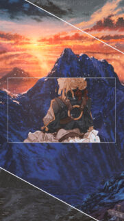 Violet Evergarden Aesthetic Mountain Sunset Anime Wallpaper for Mobile