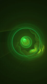 Neon Green Abstract Fractal Vortex Mobile Wallpaper for Smartphone