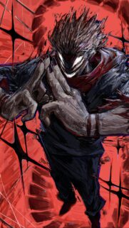 Intense Ryomen Sukuna Jujutsu Kaisen Red Aesthetic Mobile Wallpaper