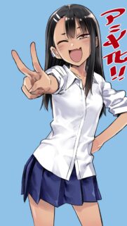 Hayase Nagatoro Peace Sign Anime Girl High Quality Mobile Wallpaper