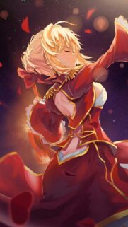 Nero Claudius Red Dress Anime Girl High Quality Mobile Wallpaper