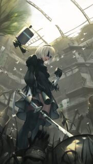 2B Nier Automata Mobile Wallpaper – High Quality 4K Gaming Background