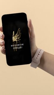 Abundance Manifestation Vision Board with Gold Jewelry Symbolism Wallpaper