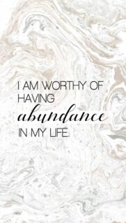 I Am Worthy of Abundance Manifestation Affirmation Spiritual Wallpaper