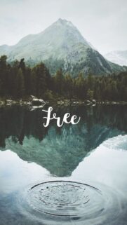 Abundance Mindset Vision Board Mountain Lake Spiritual Wallpaper