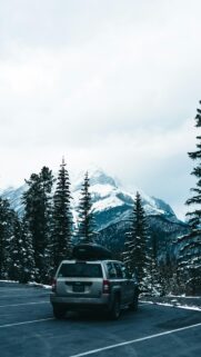 Jeep Patriot Mountain Adventure Winter Scenery Mobile Wallpaper