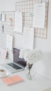 Empowered Vision Board Aesthetic for Intentional Living Manifestation Wallpaper