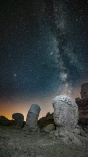 Aquarius Celestial Mount Nemrut Milky Way Zodiac Aesthetic Wallpaper