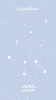 Aquarius Constellation Celestial Blue Aesthetic Phone Wallpaper