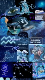 Ethereal Aquarius Zodiac Aesthetic and Constellation Phone Wallpaper
