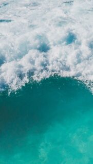 Stunning Aquarius Zodiac Blue Ocean Wave Aesthetic Mobile Wallpaper