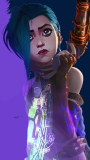 Arcane League of Legends 4K Mobile Wallpaper – Cinematic Jinx and Vi Art