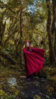 Fiery Aries Zodiac Aesthetic: Bold Ram Horns and Forest Magic Wallpaper